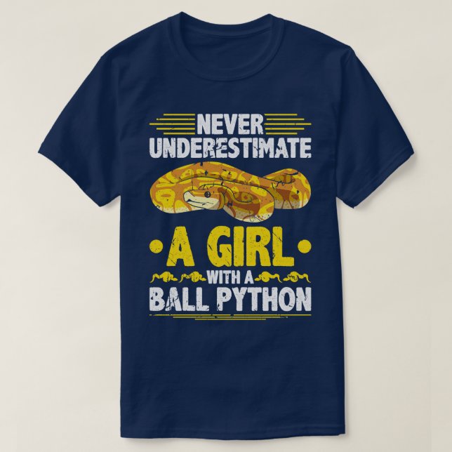 Oskta Aldrig Flickas Bollpython T Shirt (Design framsida)