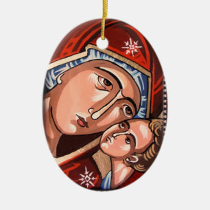 Oskuld av den söta kyssjulprydnaden julgransprydnad keramik