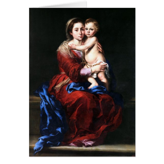 Oskuld av radbandet - Bartolome Esteban Murillo Hälsningskort (Framsidan)