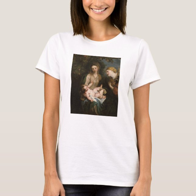 Oskuld & barn med Sanktt Catherine av Alexandria T-shirt (Framsida)