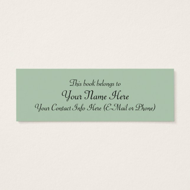 Oskuld bokmärke av William Bouguereau Litet Visitkort (Baksidan)