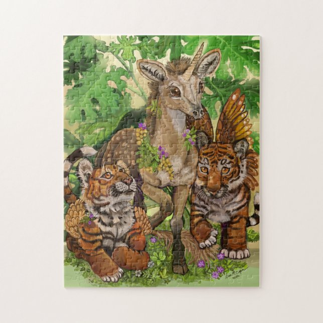 "Oskuld i den nya" enhörningen Pussel (Vertikal)