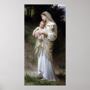 Oskuld (Madonna och barn), Bouguereau Affisch