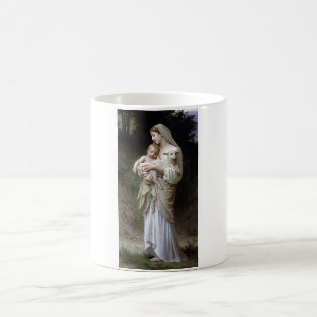 Oskuld (Madonna och Child), Bouguereau Kaffemugg (Center)