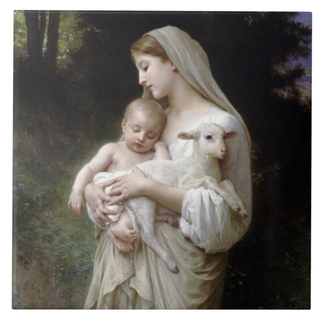 Oskuld (Madonna och Child), Bouguereau Kakelplatta (Framsidan)
