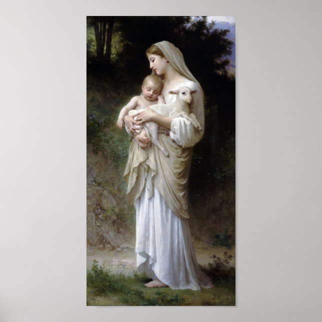 Oskuld (Madonna och Child), Bouguereau Poster (Framsidan)