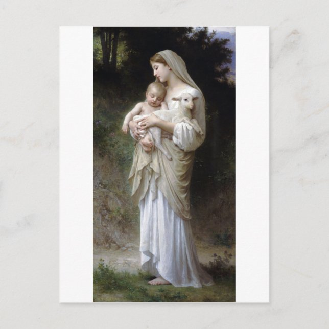 Oskuld (Madonna och Child), Bouguereau Vykort (Framsida)