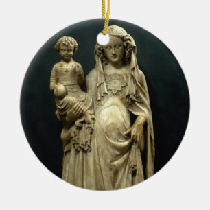 Oskuld och barn, (alabaster-) c.1375, julgransprydnad keramik