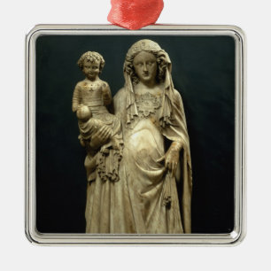 Oskuld och barn, (alabaster-) c.1375, julgransprydnad metall