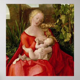 Oskuld och barn "Madonna med irisen", 1508 Poster