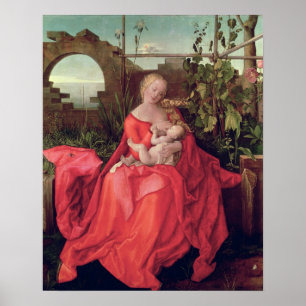 Oskuld och barn "Madonna med irisen", 1508 Poster