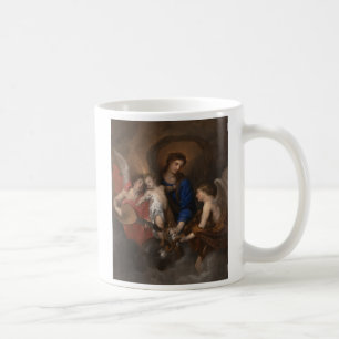Oskuld och barn med musikdanandeänglar kaffemugg