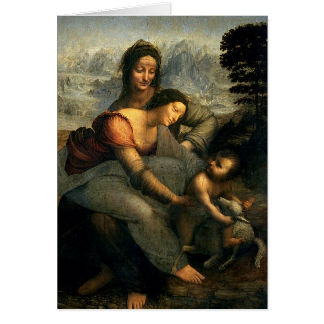 Oskuld och barn med St Anne, c.1510 Hälsningskort (Framsidan)
