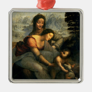 Oskuld och barn med St Anne, c.1510 Julgransprydnad Metall