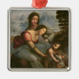 Oskuld och barn med St Anne, c.1510 Julgransprydnad Metall