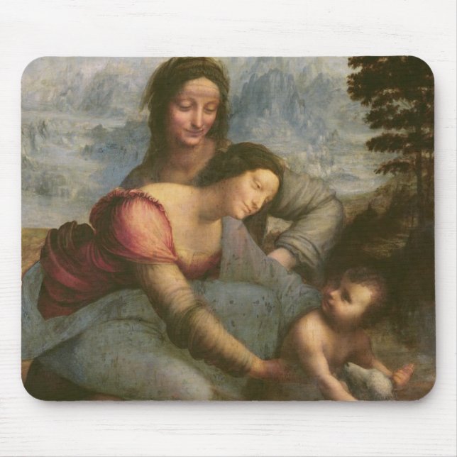 Oskuld och barn med St Anne, c.1510 Musmatta (Framsidan)