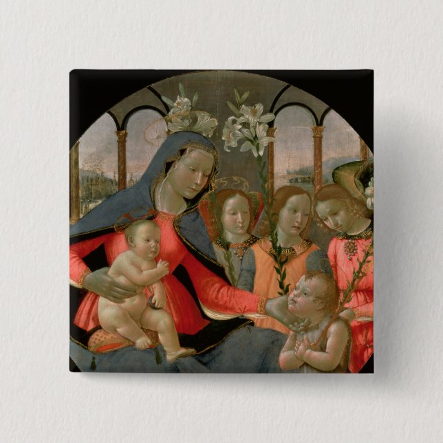 Oskuld och barn med St John det baptistiskt Knapp (Framsida)
