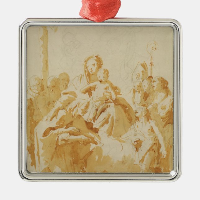 Oskuld och barn som älskas av biskopar, munkar & julgransprydnad metall (Framsidan)