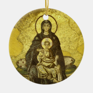 Oskuld- och barnmosaiken från Hagiaen Sophia Julgransprydnad Keramik