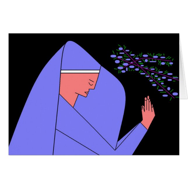 Oskuld och lavender hälsningskort (Framsidan Horizontal)