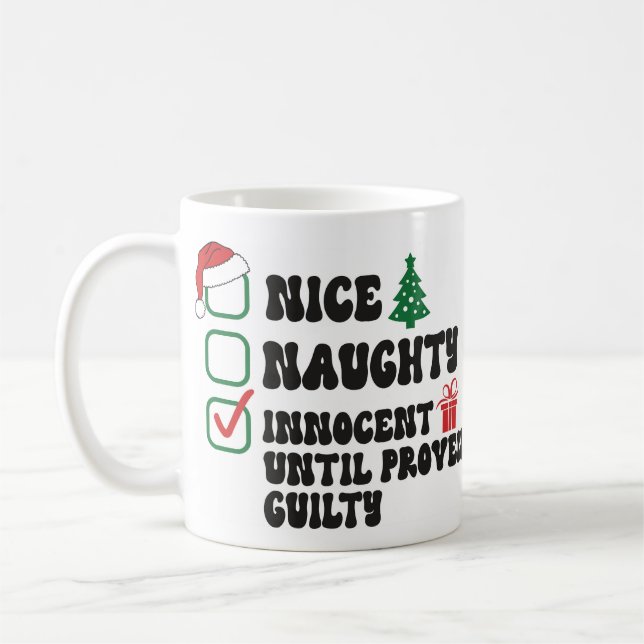 Oskuld tills bevisad skuld kaffemugg (Vänster)