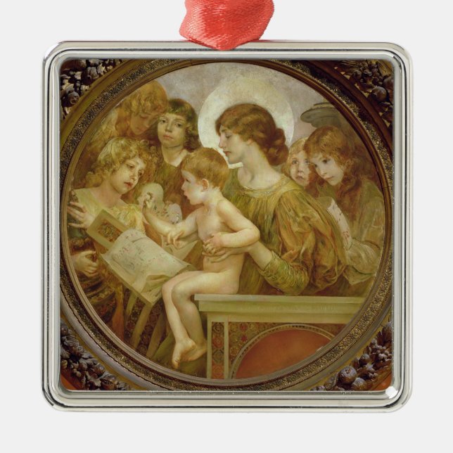 Oskulden av änglar julgransprydnad metall (Framsidan)