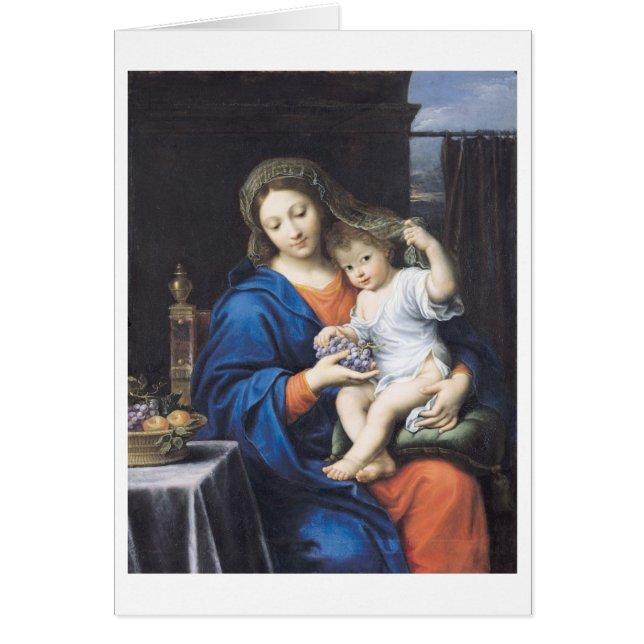 Oskulden av druvorna, 1640-50 hälsningskort (Framsidan)