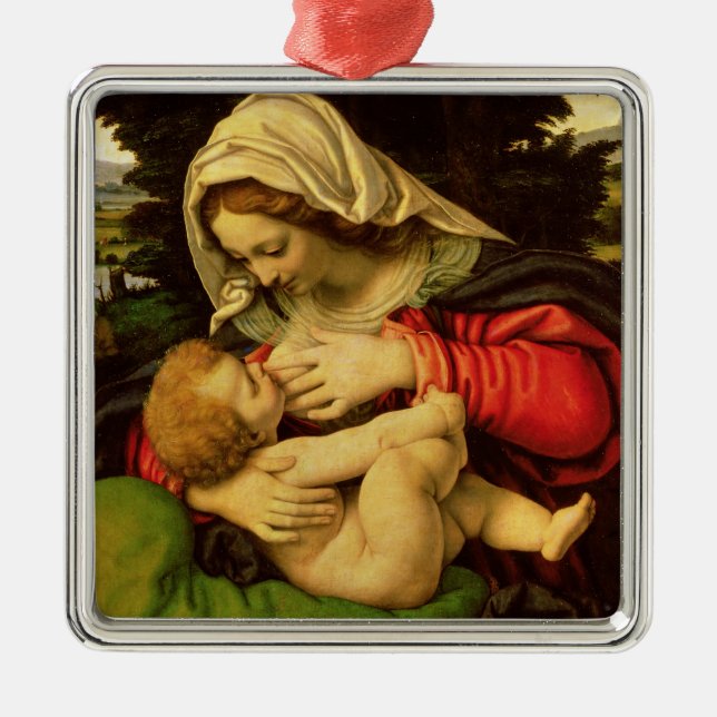 Oskulden av grönten dämpar, 1507-10 julgransprydnad metall (Framsidan)