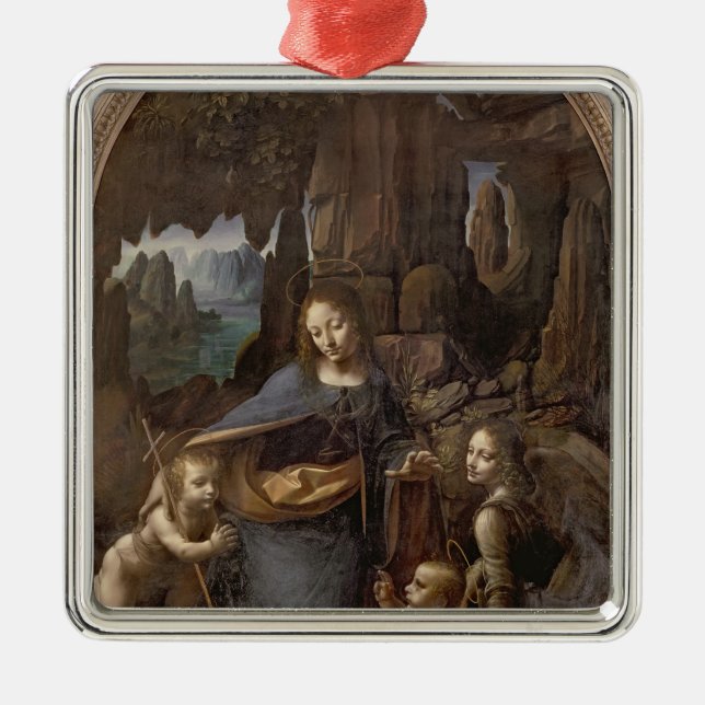 Oskulden av stenarna, c.1508 julgransprydnad metall (Framsidan)