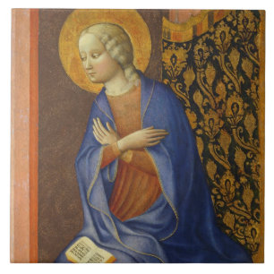 Oskulden bebådar, C. 1430 (tempera på panel) Kakelplatta
