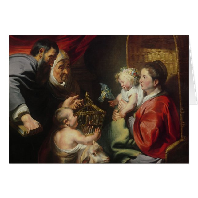 Oskulden och barnet hälsningskort (Framsidan Horizontal)