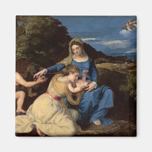 Oskulden och barnet med Saints, 1532 Magnet
