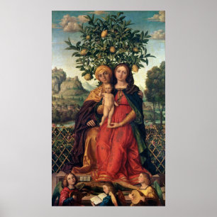 Oskulden och barnet med St Anne, 1510-18 Poster