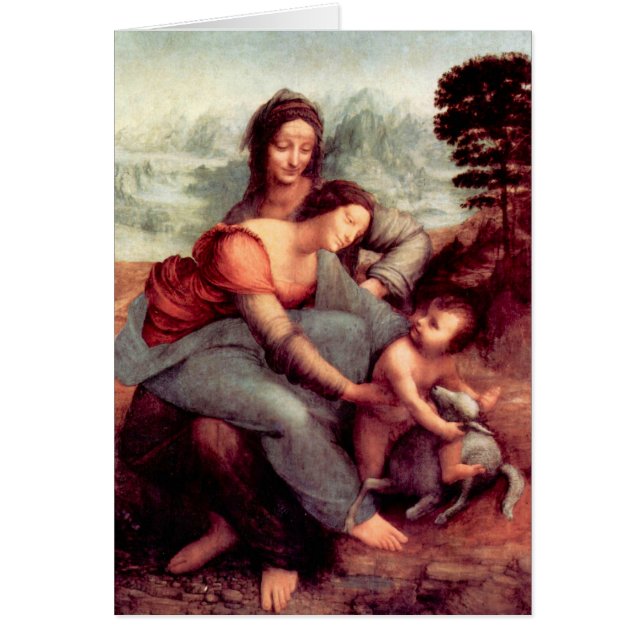 Oskulden och barnet med St Anne Hälsningskort (Framsidan)