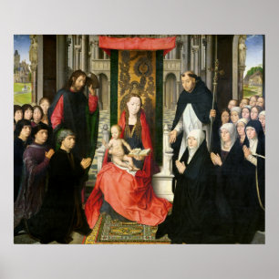 Oskulden och barnet med St James & St Dominic Poster