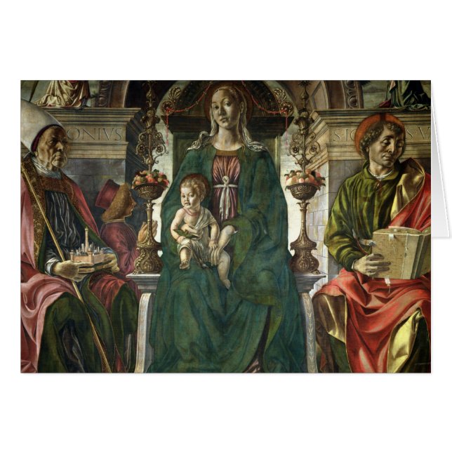 Oskulden och saintsna, 1474 hälsningskort (Framsidan Horizontal)