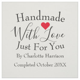 Oskuren handgjord Personlig Kort syteetikett Tyg