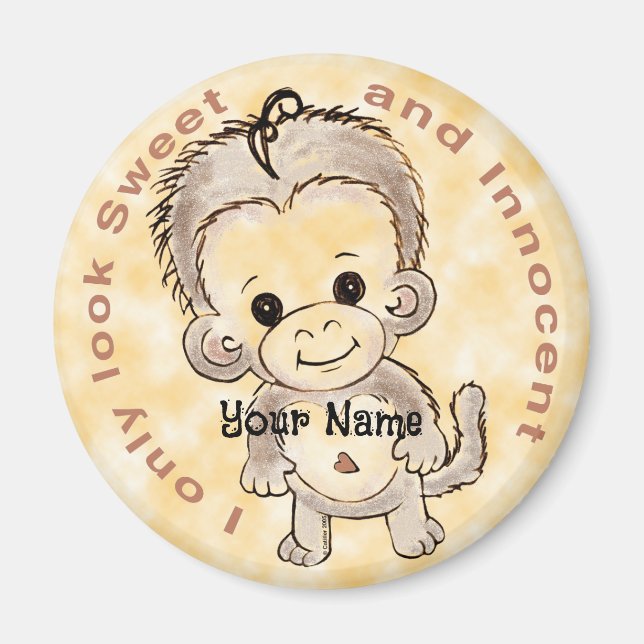Oskyldig apa  magnet (Framsidan)
