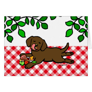 Oskyldig chokladLabrador valp Hälsningskort