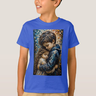 Oskyldig famn 3D-moasikväggkonst T Shirt