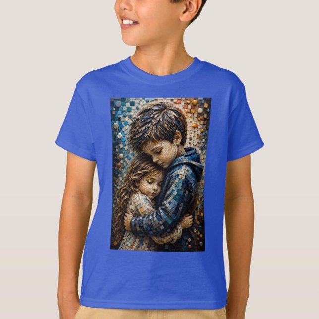 Oskyldig famn 3D-moasikväggkonst T Shirt (Framsida)