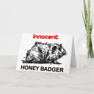 Oskyldig honey badger helgkort