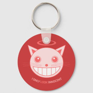 Oskyldig/ond kattkeychain nyckelring
