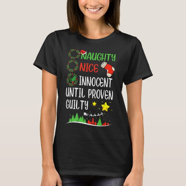 Oskyldig tills bevisat jultomte Lis T Shirt (Framsida)