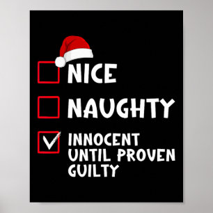 Oskyldig tills beviset på borglista Christma Poster