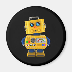 Oskyldig tittar leksakrobot magnet
