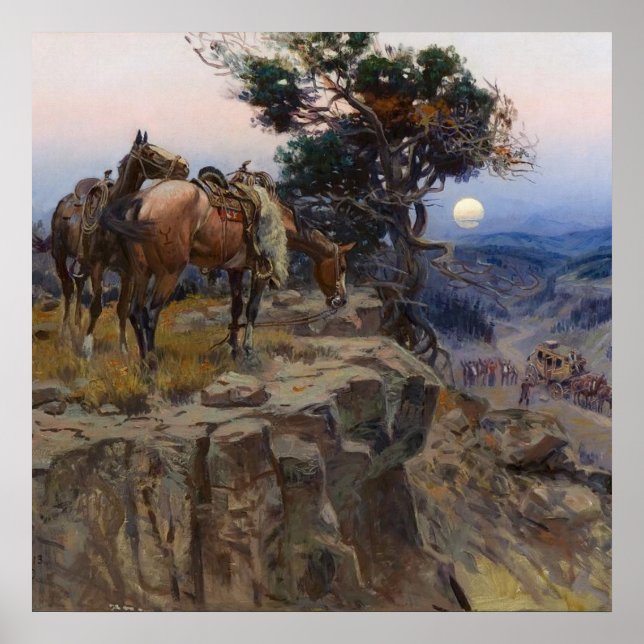 “Oskyldiga Allierade” av Charles M Russell Poster (Framsidan)