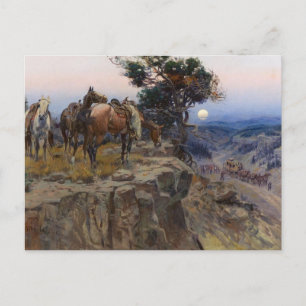 “Oskyldiga Allierade” av Charles M Russell Vykort