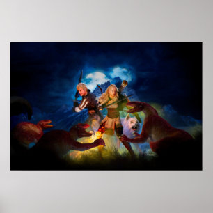 Osläcklig flamma - medel Poster