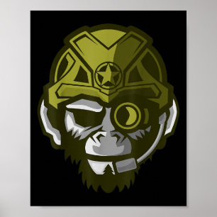 Osläppt Gorilla Kroppsbyggande Motivation Gym Pres Poster